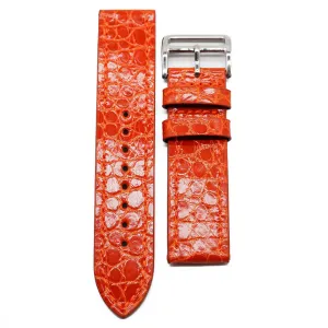 22mm Classic Style Alligator Leather Watch Strap, 9 Colors