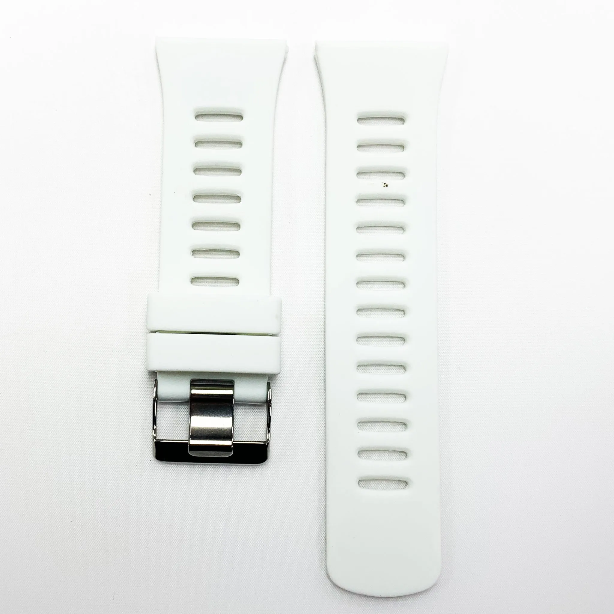 30 MM Silicone Wide Prong Watch Band White Color Quick Release Regular Size Big Watch Strap