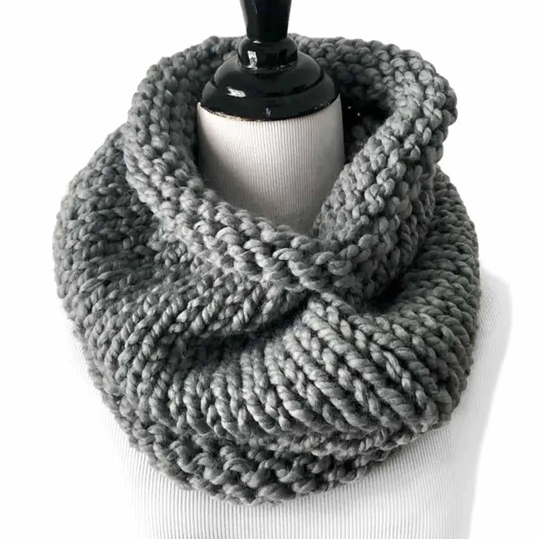 (30% Off) Cowl Large - Tapered Neckwarmer in Slate Gray Heather by Nickichicki