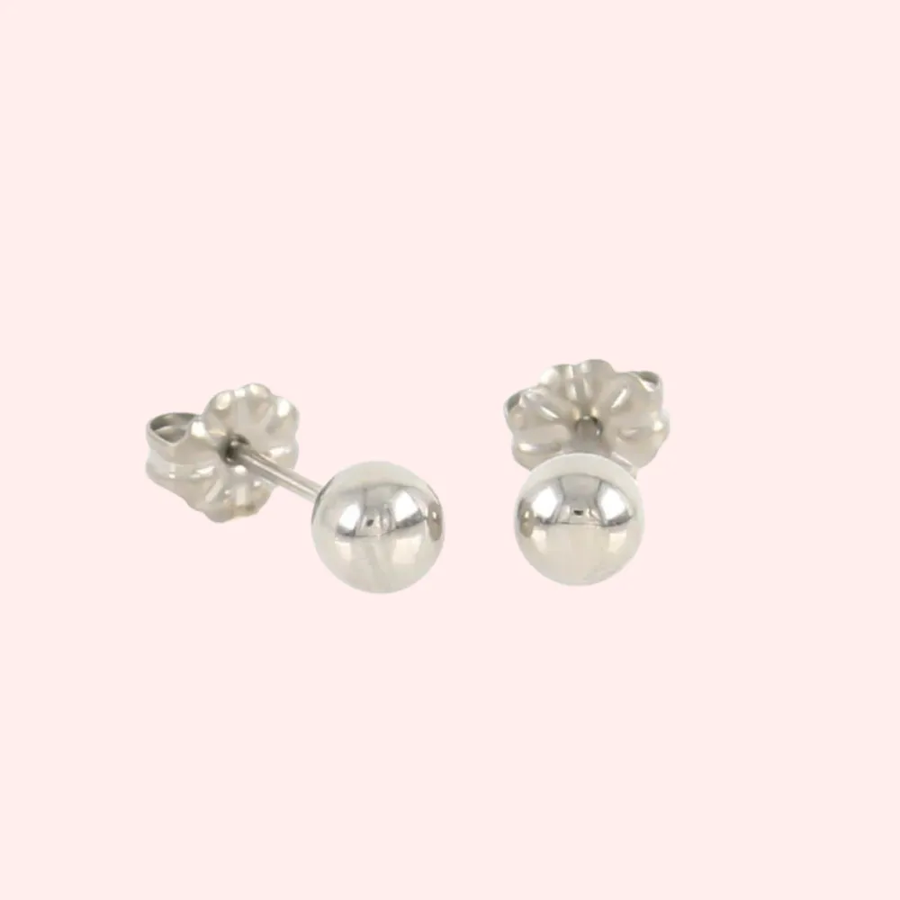 5mm Titanium Ball Hypoallergenic Stud Earrings