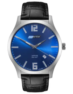 ArmourLite Isobrite Grand Slimline Series - Blue Dial - Black Leather Strap