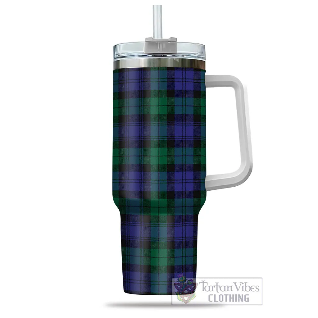 Black Watch Modern Tartan Tumbler with Handle