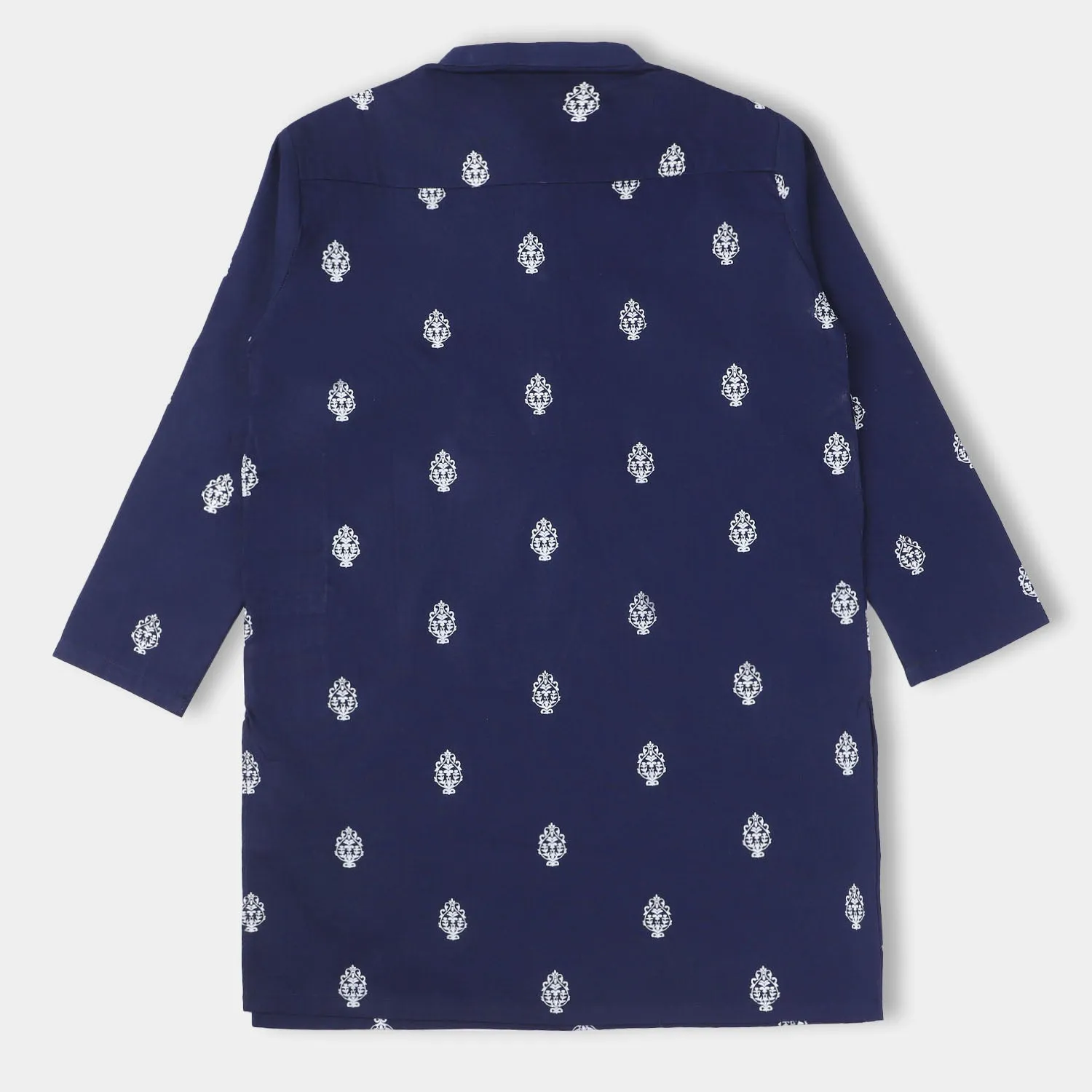 Boys Cotton Printed Kurta SPK902-Navy Blue