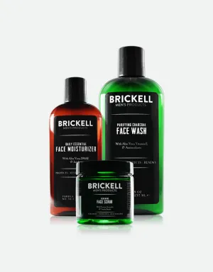 Brickell Men's Products - Men's Daily Advanced Face Care Routine II (Dry/Sensitive/Normal Skin)