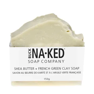 Buck Naked Soap Bar / Shea Butter & French Green Clay