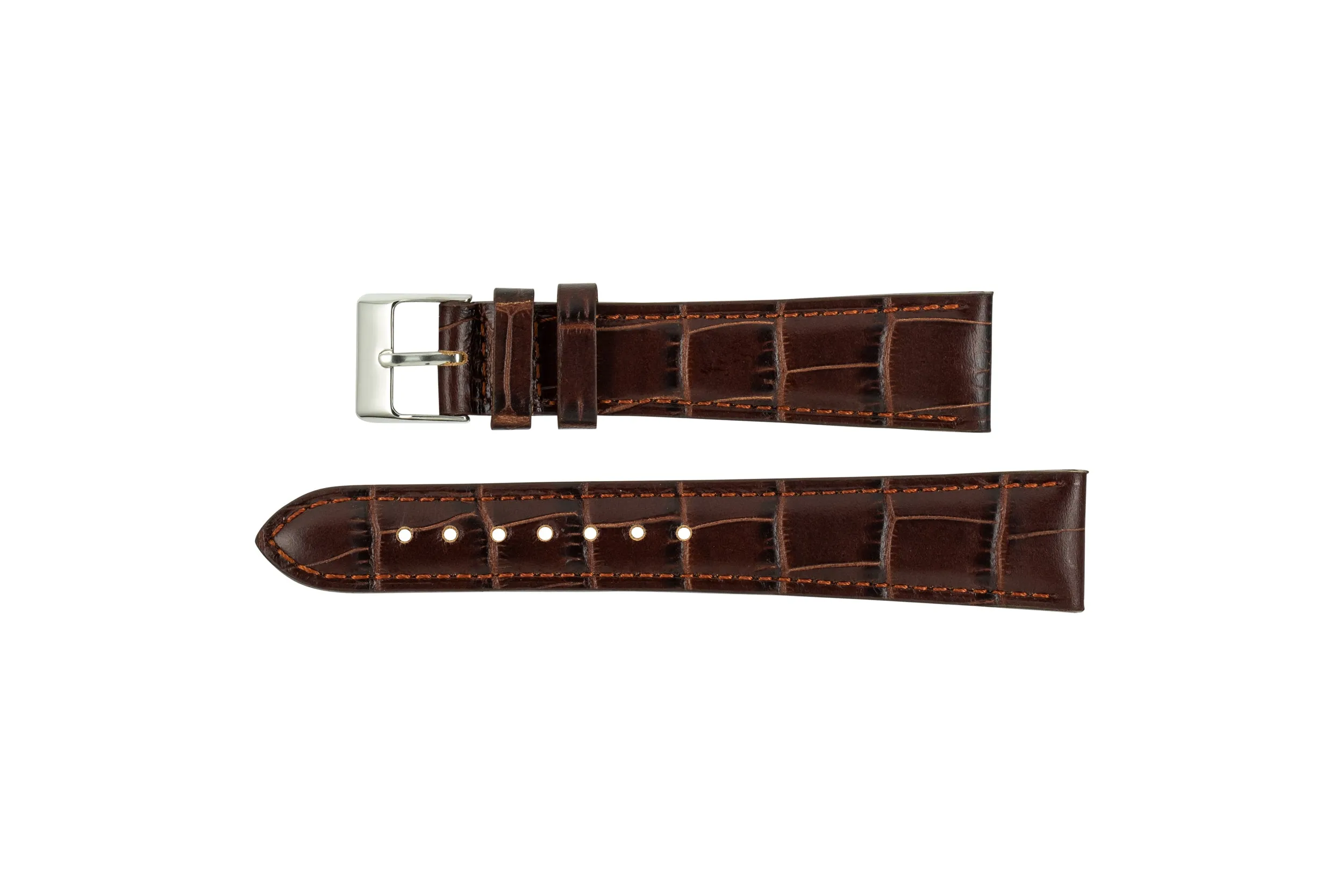 Cuba Libre Brown Alligator-Pattern Strap