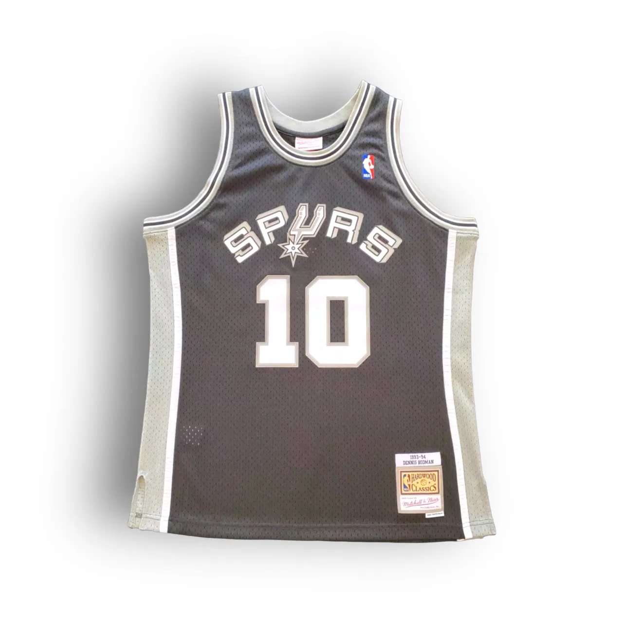 Dennis Rodman 1993-1994 San Antonio Spurs Away Mitchell & Ness Swingman Jersey - Black