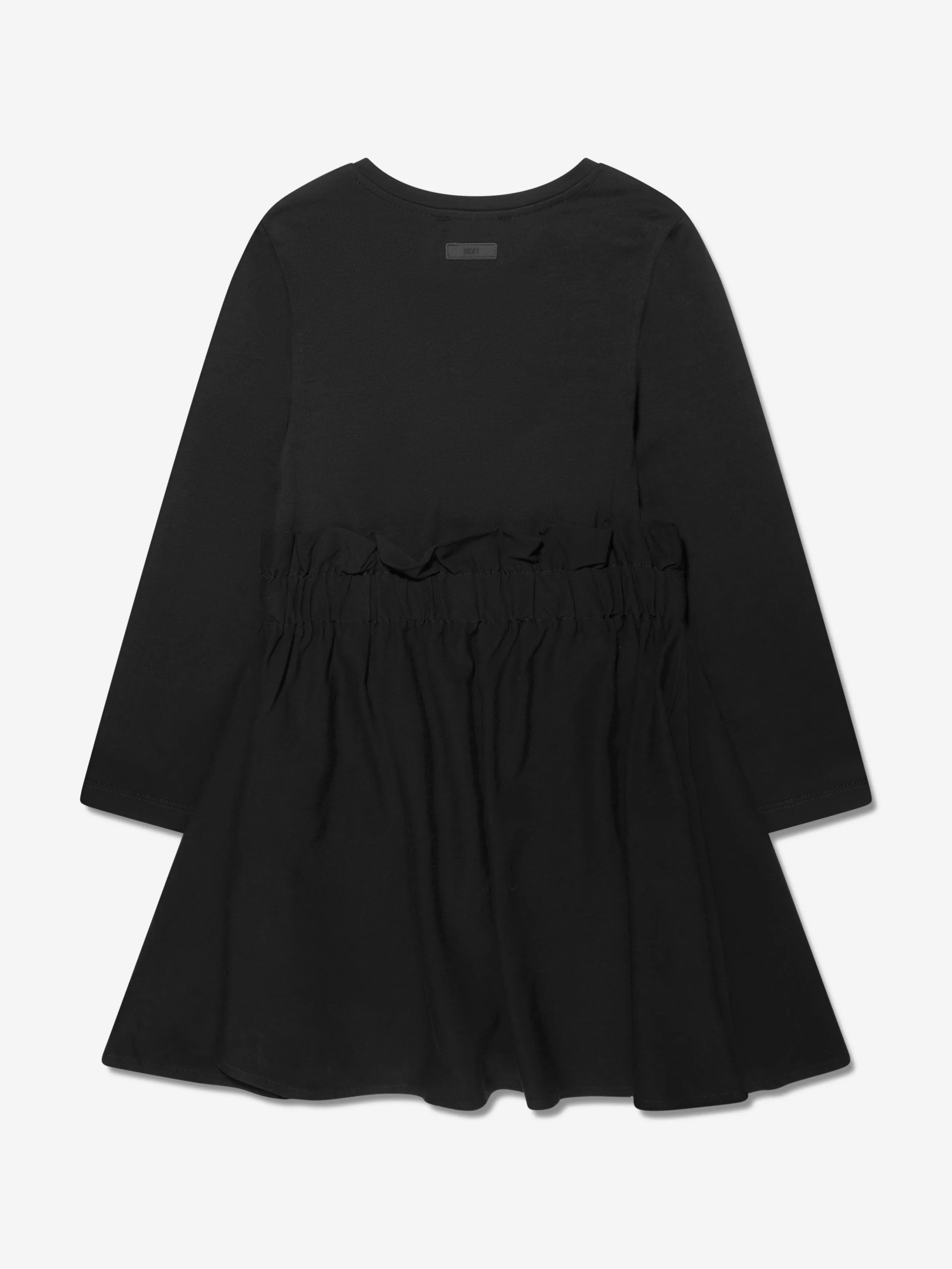 DKNY Girls Bi-Material Dress in Black