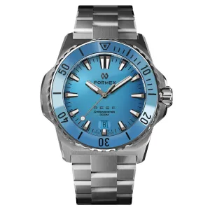 FORMEX Baby REEF Automatic Chronometer COSC 300M Steel Bracelet / Bahama Blue