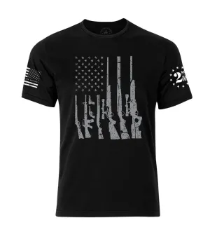 Gun American Flag T-shirt | 2nd amendment T-shirt | Protect The 2nd | Gun Flag shirt | Patriotic American Gun Flag T-shirt