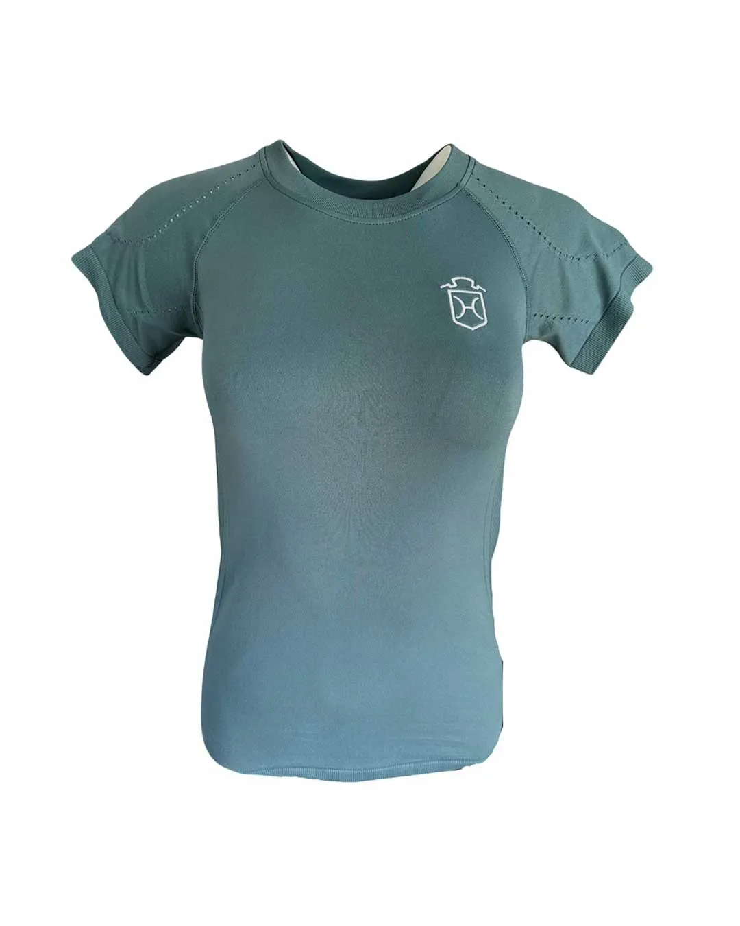 Holsteiner Breed Logo Signature Layering Seamless Tee in Soft Jade