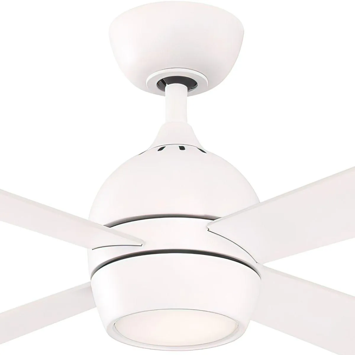 Kwad 52 Inch Matte White Modern LED Ceiling Fan with Remote