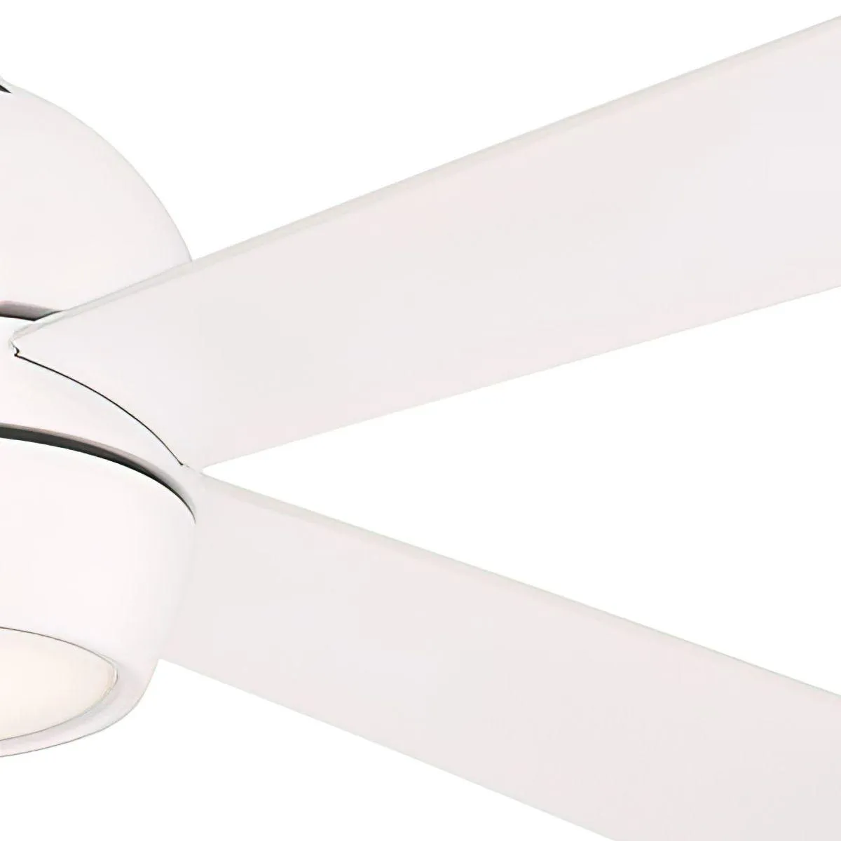 Kwad 52 Inch Matte White Modern LED Ceiling Fan with Remote