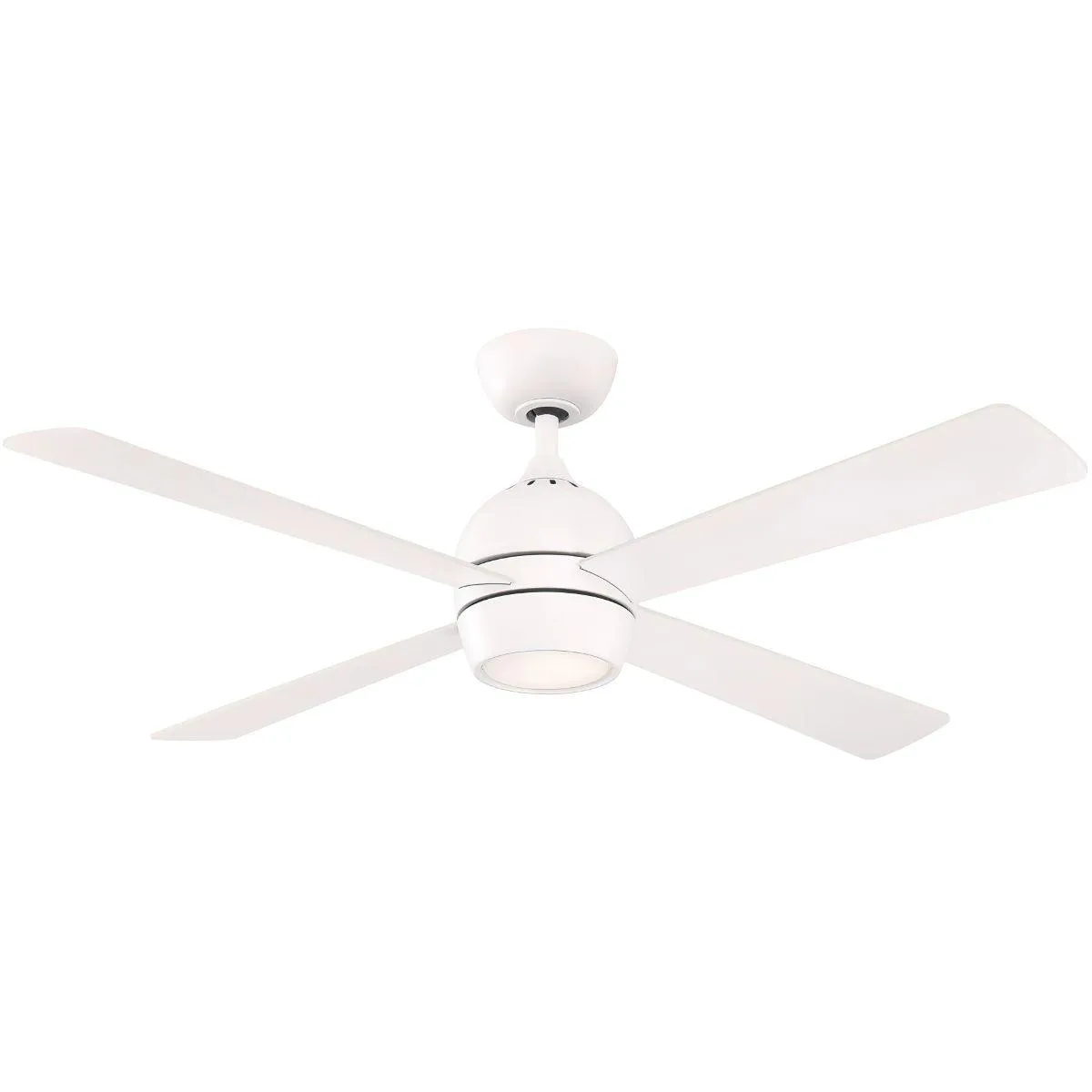 Kwad 52 Inch Matte White Modern LED Ceiling Fan with Remote