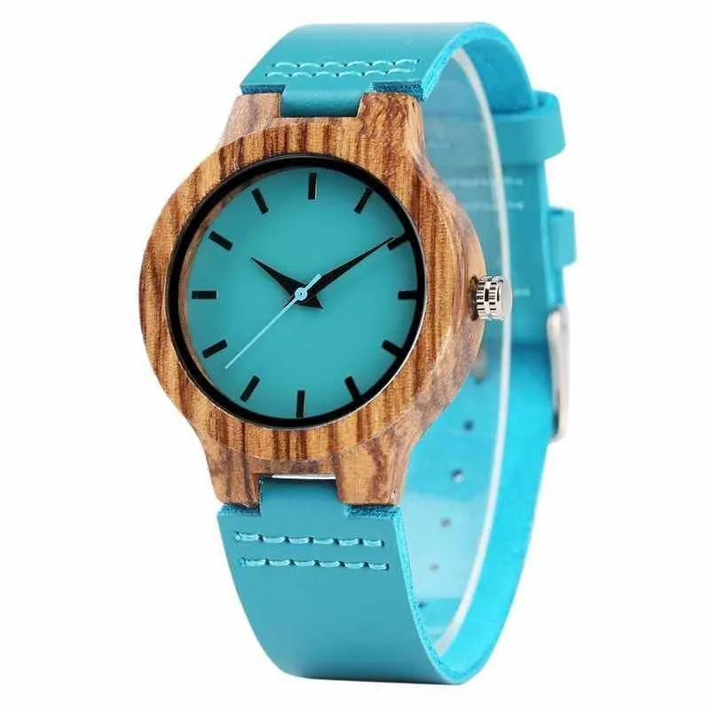 Luxury royal blue wood watch bands