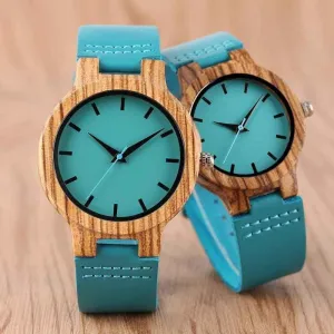 Luxury royal blue wood watch bands