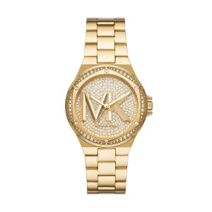 Michael Kors Lennox Three-Hand Gold-Tone Stainless Steel Watch MK7229