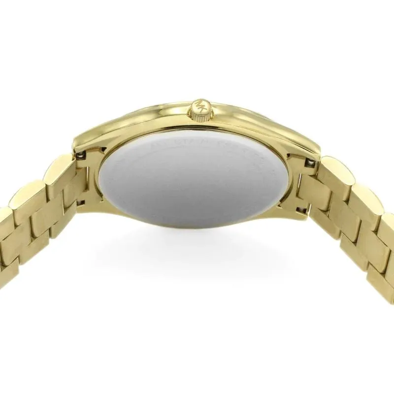 Michael Kors Unisex Watch Slim Runway 42mm Gold Green MK3435