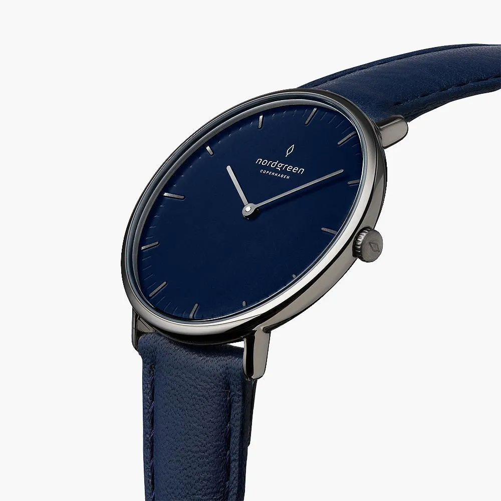 Native | Navy Dial - Navy Blue Leather