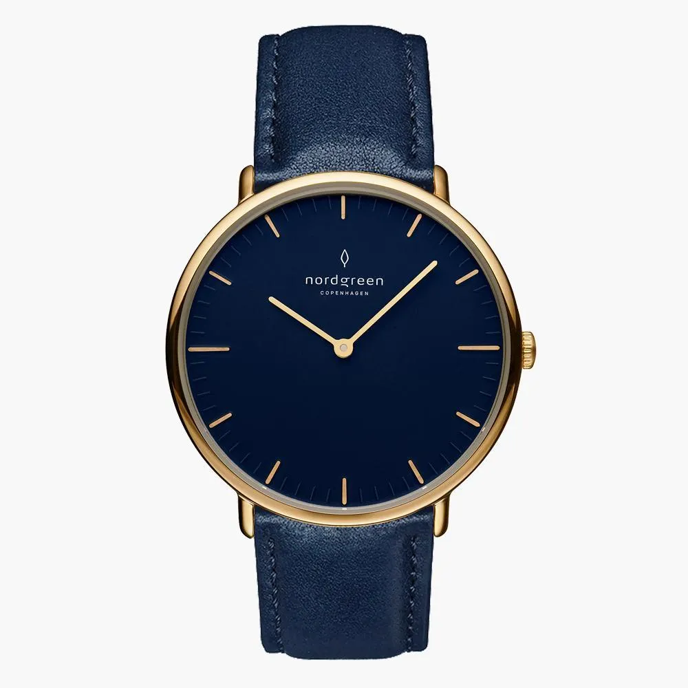 Native | Navy Dial - Navy Blue Leather