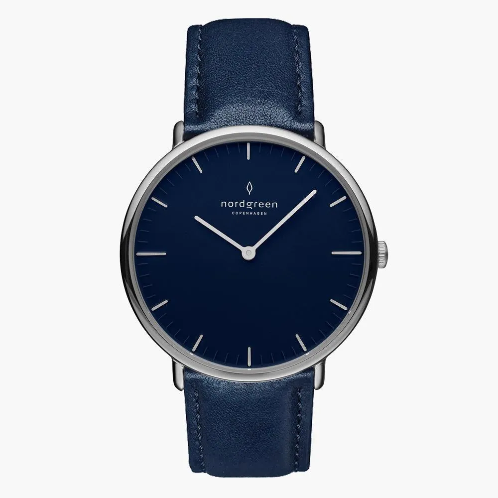 Native | Navy Dial - Navy Blue Leather