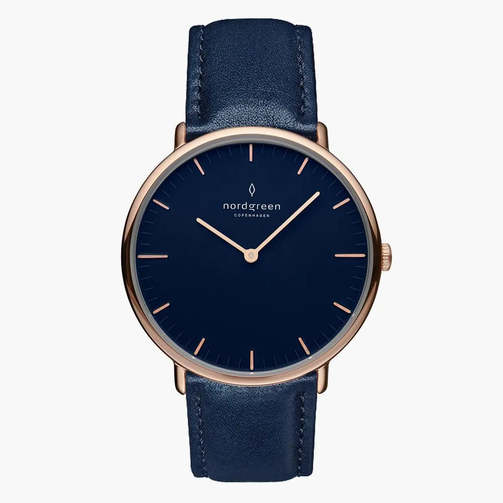 Native | Navy Dial - Navy Blue Leather