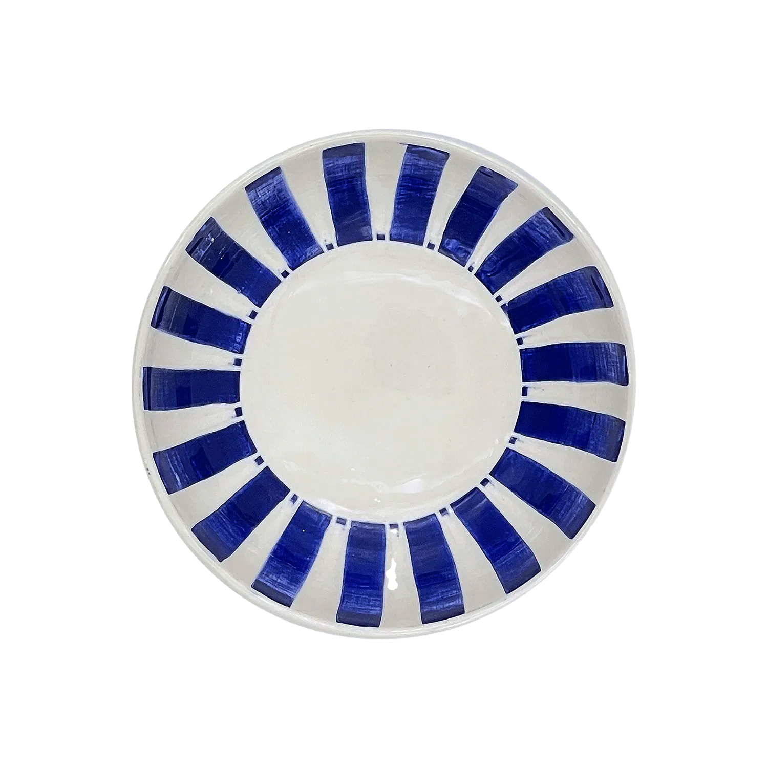 Navy Blue Stripes Peanut Bowl