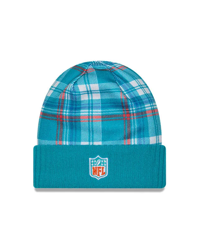 New Era Men's NFL Miami Dolphins Sideline 24 Statement Cuffed Knit Toque