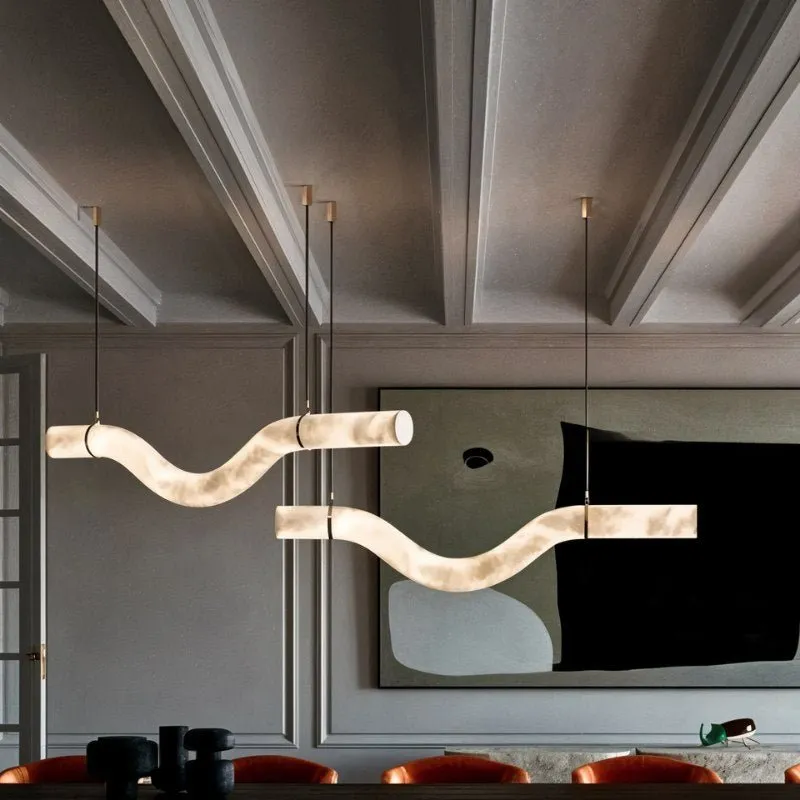 Noctis Alabaster Pendant Light