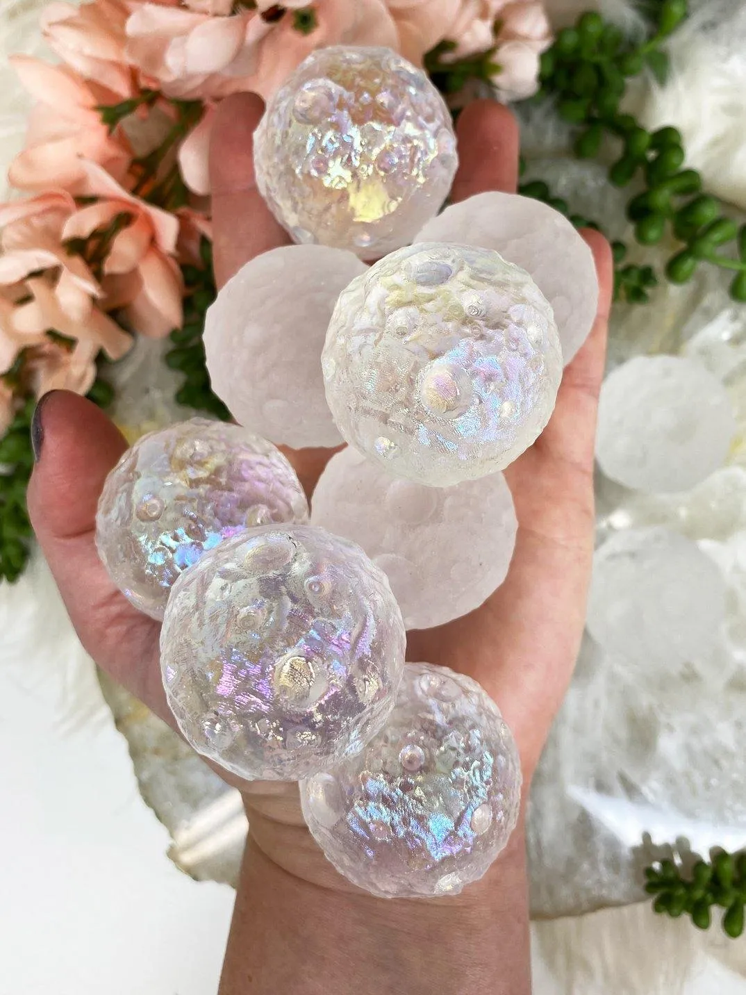 Quartz Moon Spheres