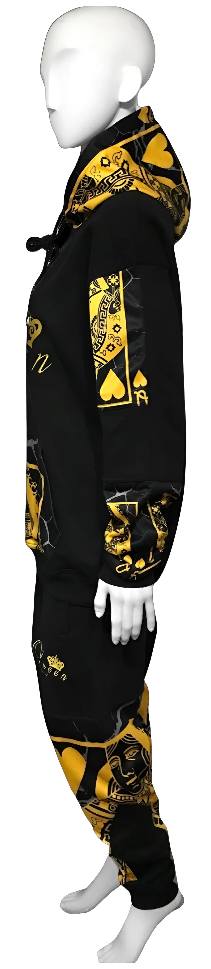 ^QUEEN OF HEARTS^ LUXURY *GOLD* CUT & SEW SWEATSUITS (EMBROIDERED LOGOS)