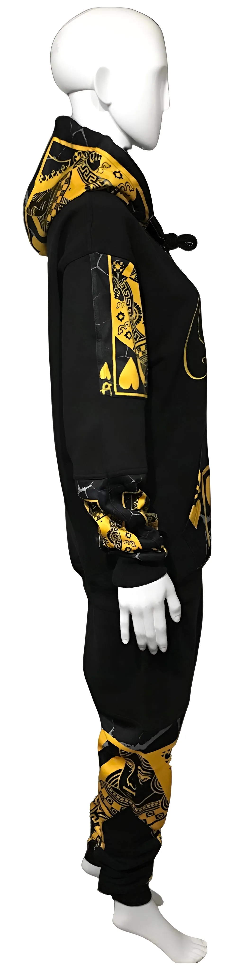 ^QUEEN OF HEARTS^ LUXURY *GOLD* CUT & SEW SWEATSUITS (EMBROIDERED LOGOS)