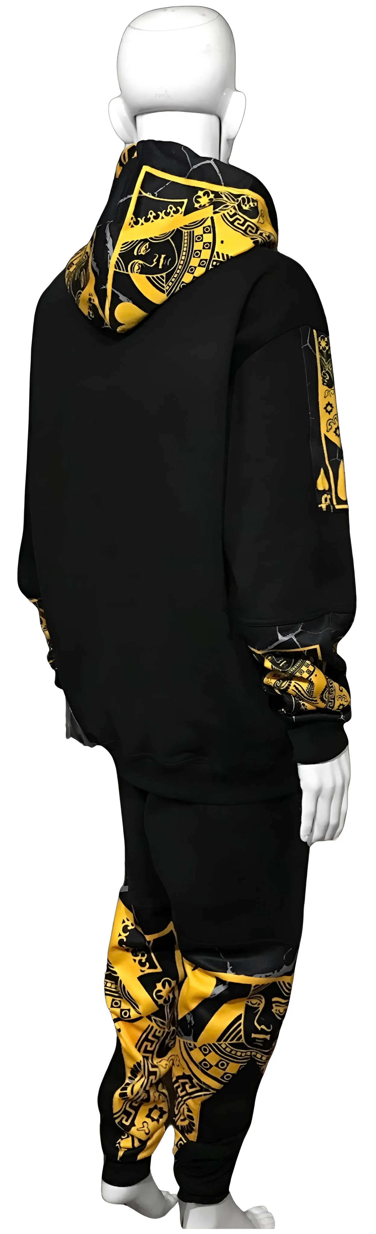 ^QUEEN OF HEARTS^ LUXURY *GOLD* CUT & SEW SWEATSUITS (EMBROIDERED LOGOS)