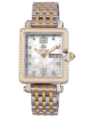 Reactor Trinity Womens Watch - Swarovski Crystals - Stainless & Gold-Tone - MOP