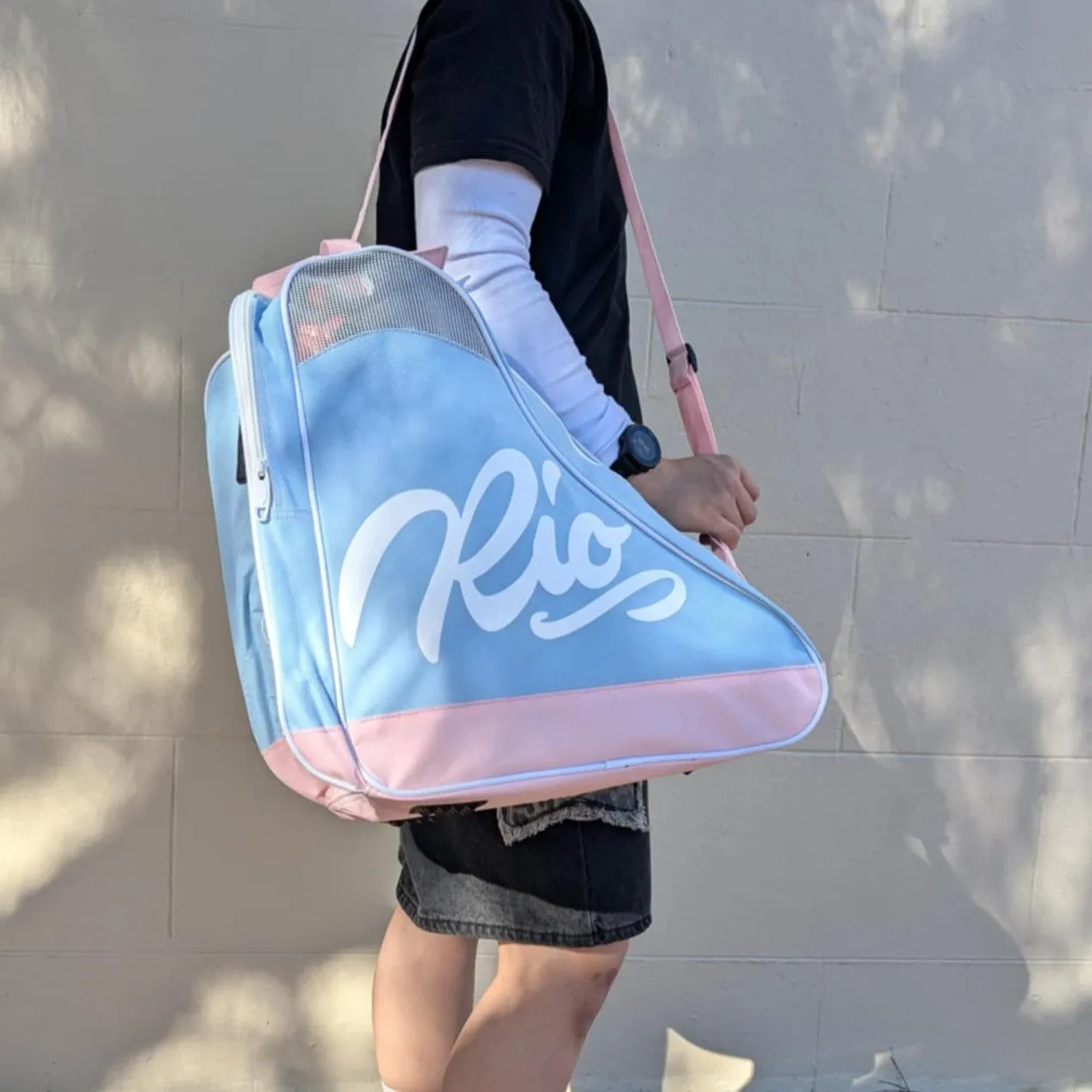 Rio Roller Script Blue and Pink Skate Bag