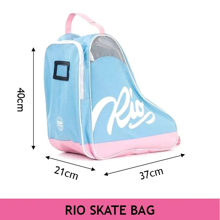 Rio Roller Script Blue and Pink Skate Bag