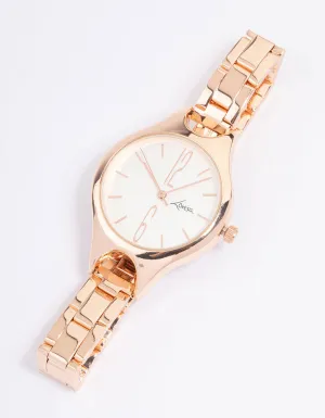 Rose Gold Slim Arched Watch