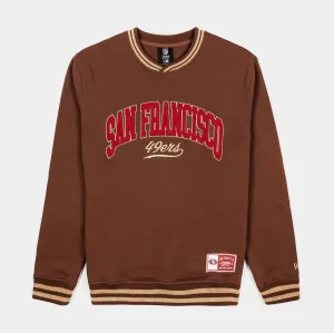 San Francisco 49ers Letterman Mens Crew (Brown)