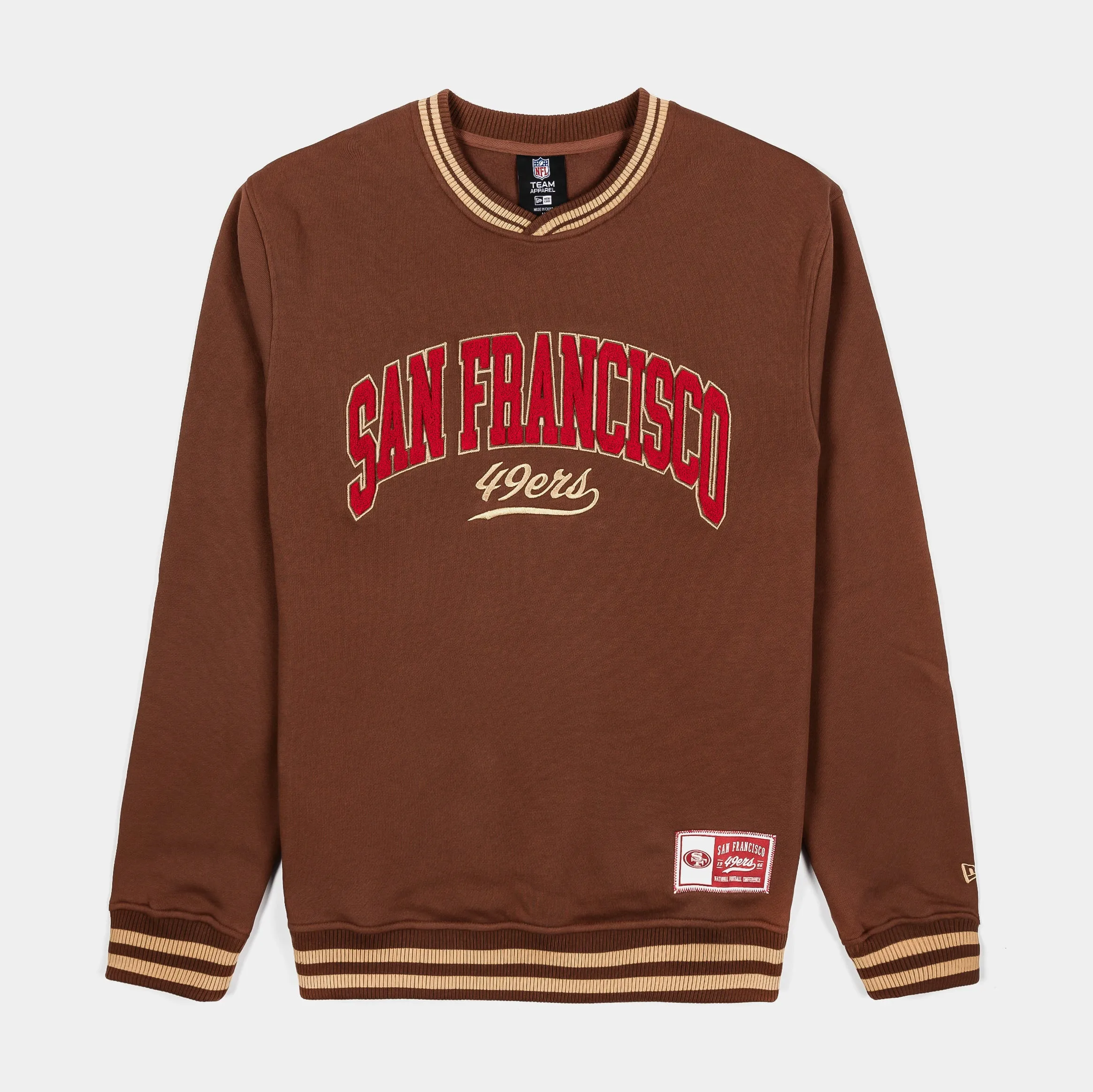 San Francisco 49ers Letterman Mens Crew (Brown)