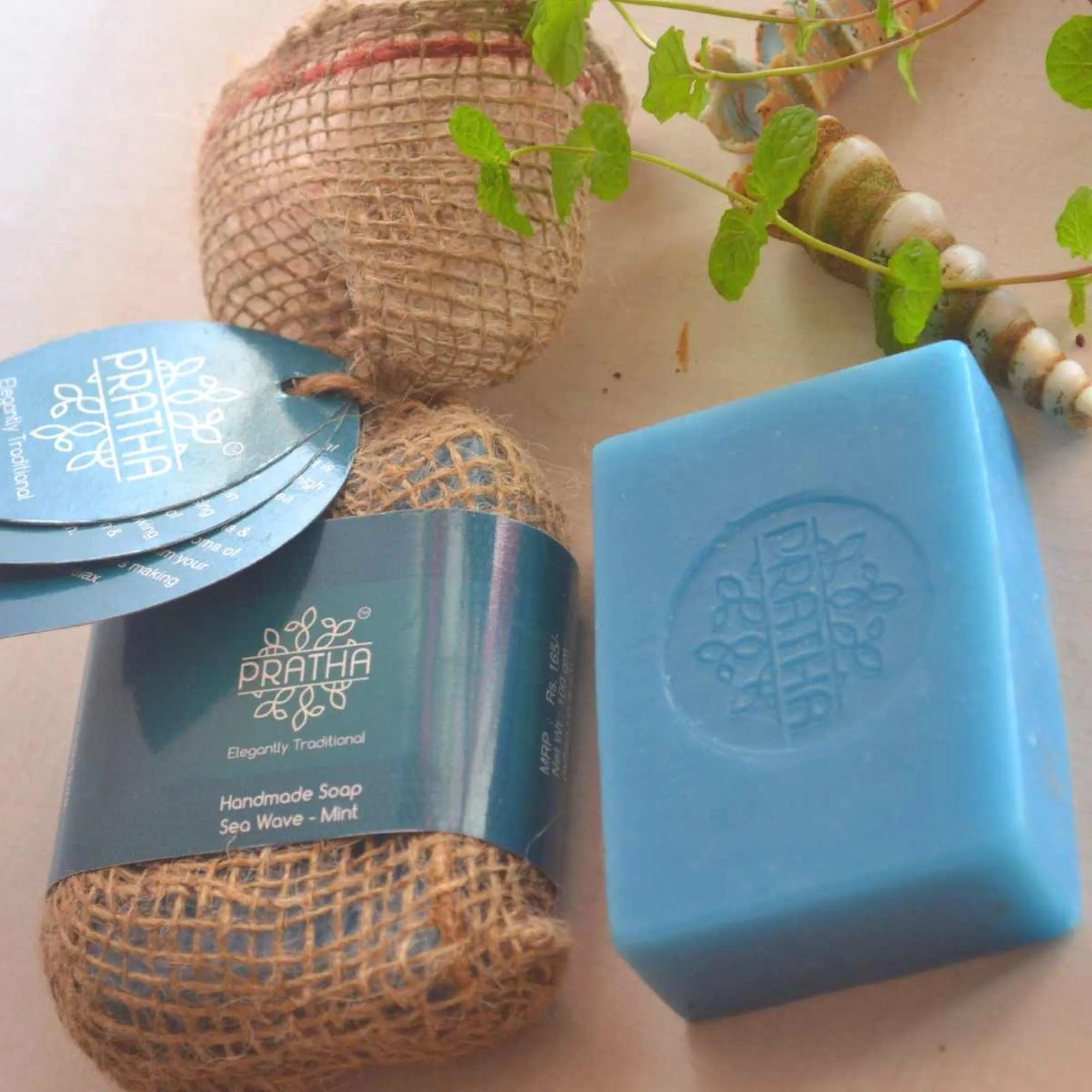 Sea Waves with Mint | Cold Process Handmade Soap