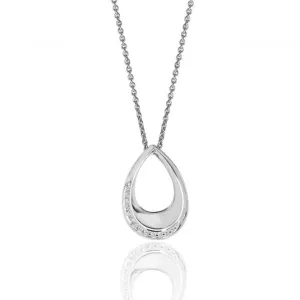 Silver & Co U-Shaped Cubic Zirconia Chain Pendant SPG0055CZ