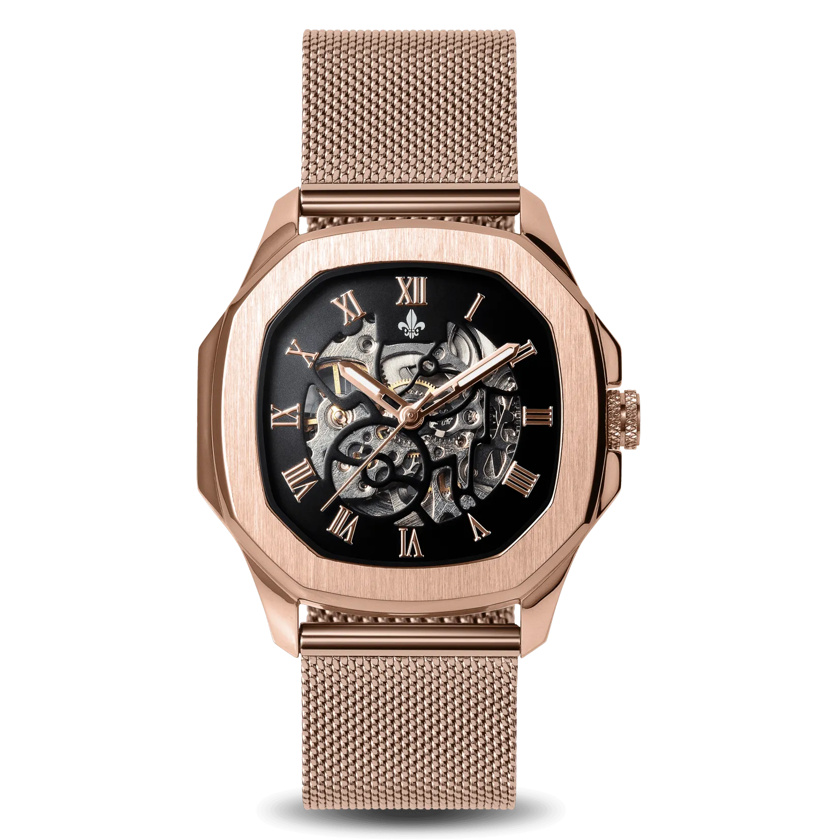 The Avalon Rose Gold   Rose Gold Mesh Strap