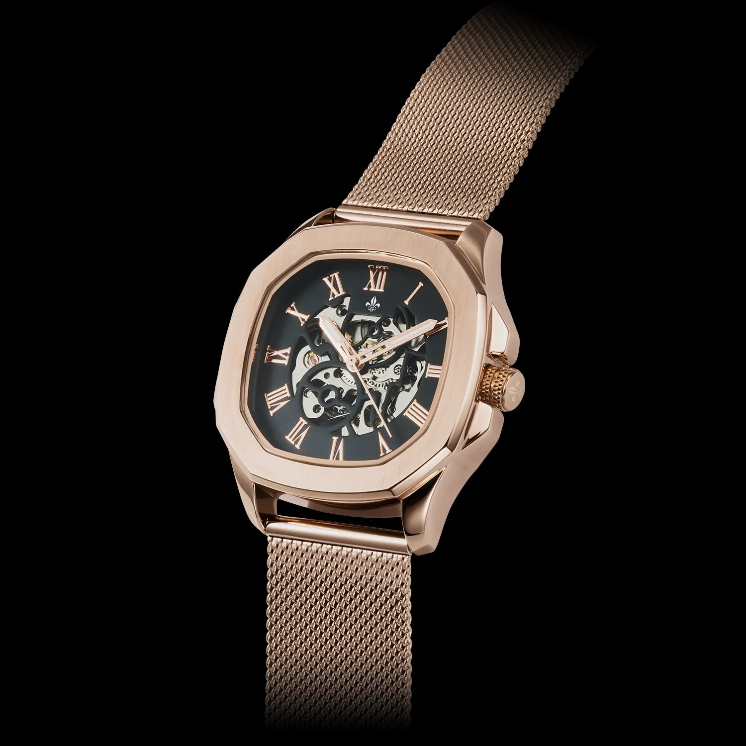 The Avalon Rose Gold   Rose Gold Mesh Strap