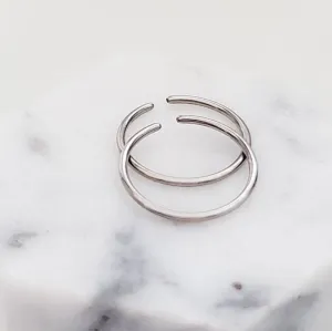 Thin Titanium Endless Hoops