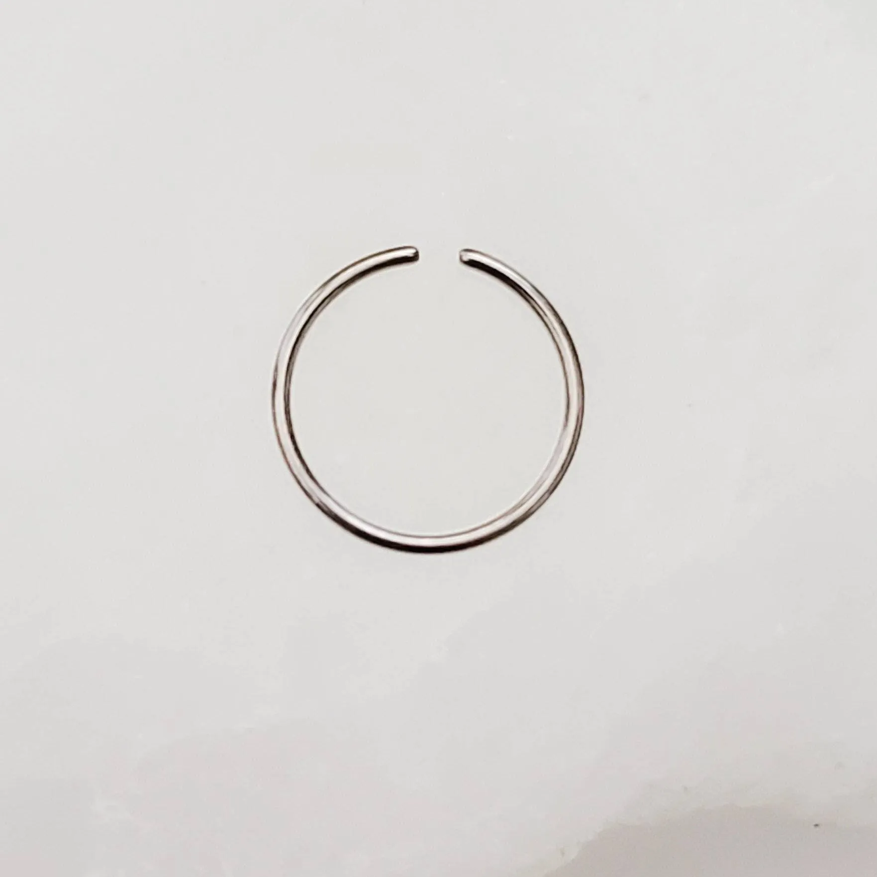 Thin Titanium Endless Hoops