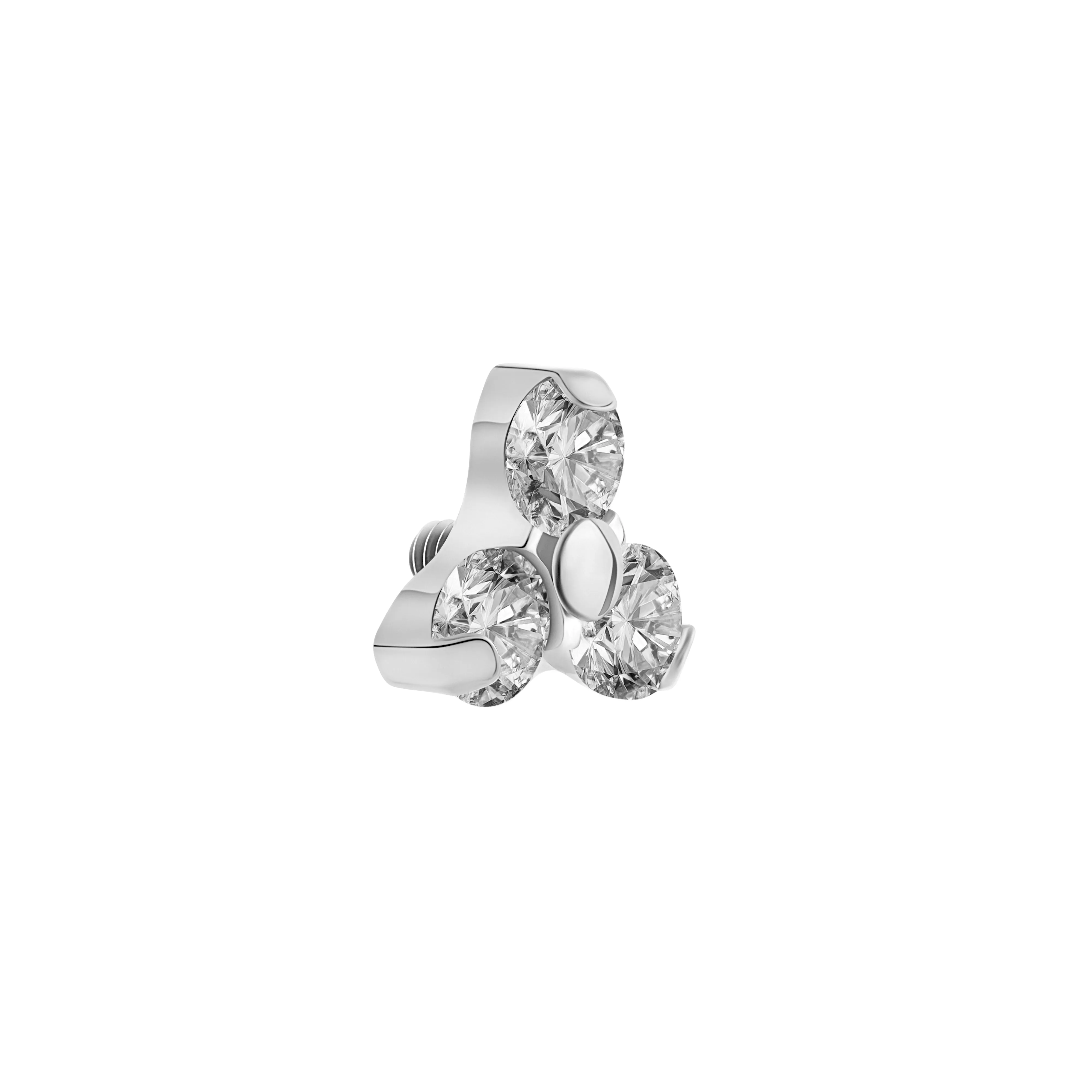 Tilum 14g-12g Internally Threaded Titanium Jewel Trinity Top - Large - Price Per 1