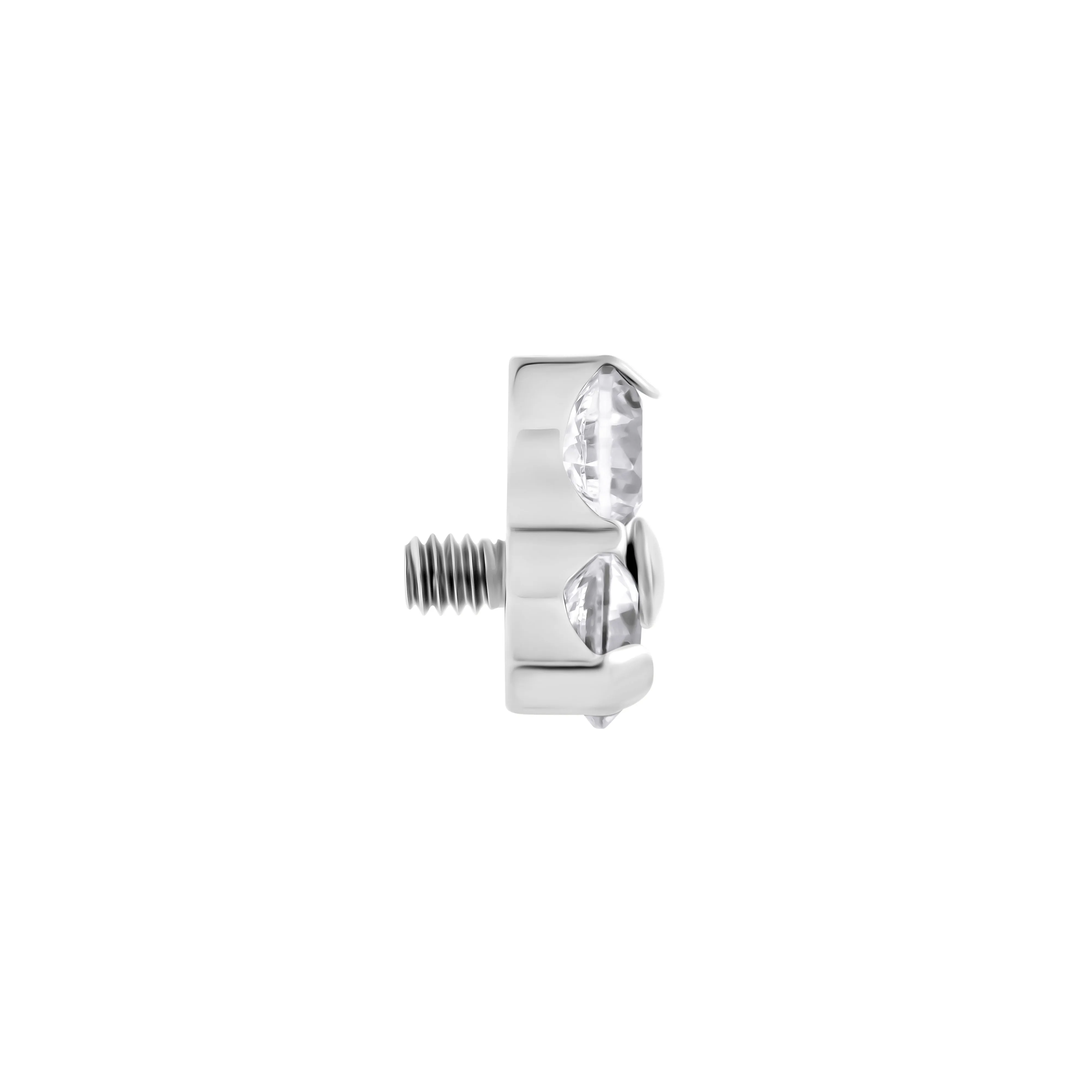 Tilum 14g-12g Internally Threaded Titanium Jewel Trinity Top - Large - Price Per 1