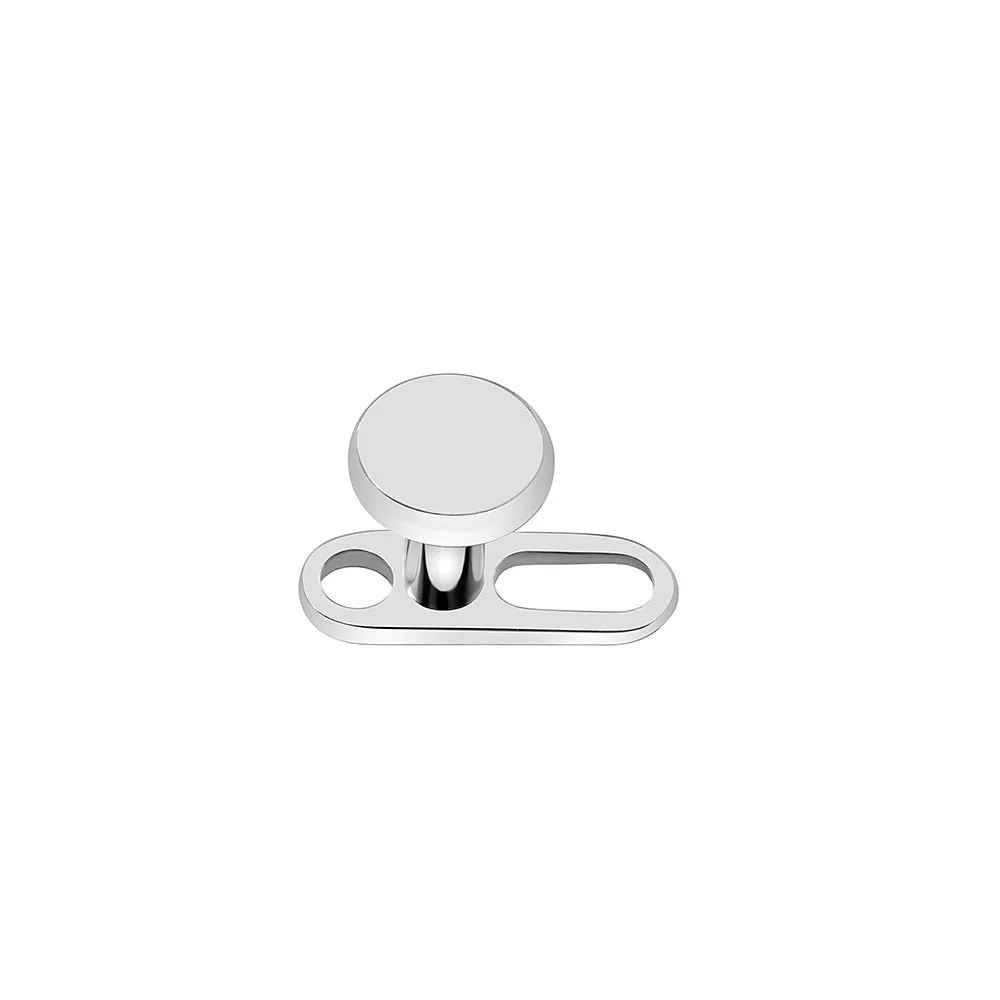 Tilum 14g Titanium Dermal Anchor with 2-Hole Base & 4mm Disc - Price Per 1