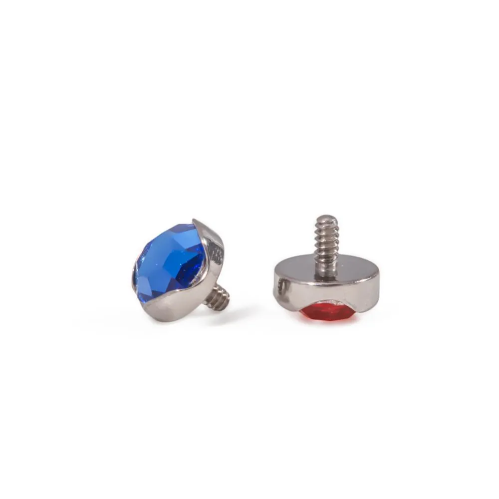 Tilum 18g-16g Internally Threaded Titanium 3.5mm Jeweled Prong-Set Top - Price Per 1