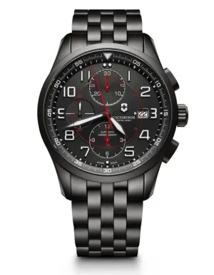 Victorinox Swiss Army Airboss Automatic Chrono - Black Case & Bracelet - Date